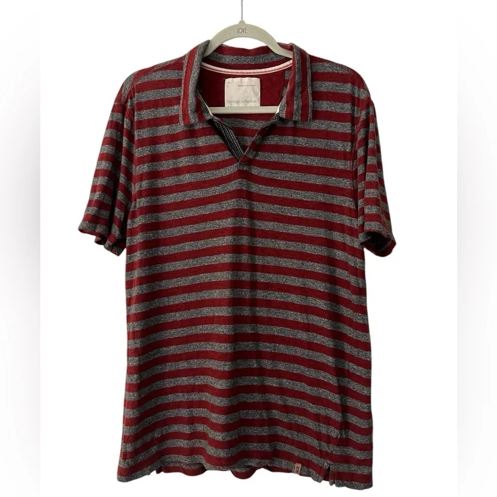 Banana Republic Heritage men’s striped polo, size large tall